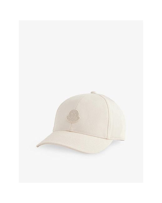 Moncler White Logo-Embroidered Cotton Baseball Cap