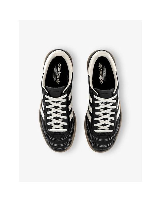 Adidas Black Handball Spezial Quilted Leather Low-Top Trainers for men
