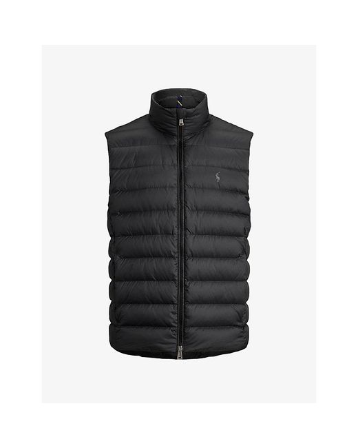 Polo Ralph Lauren Black Colden Packable Shell-Down Gilet for men