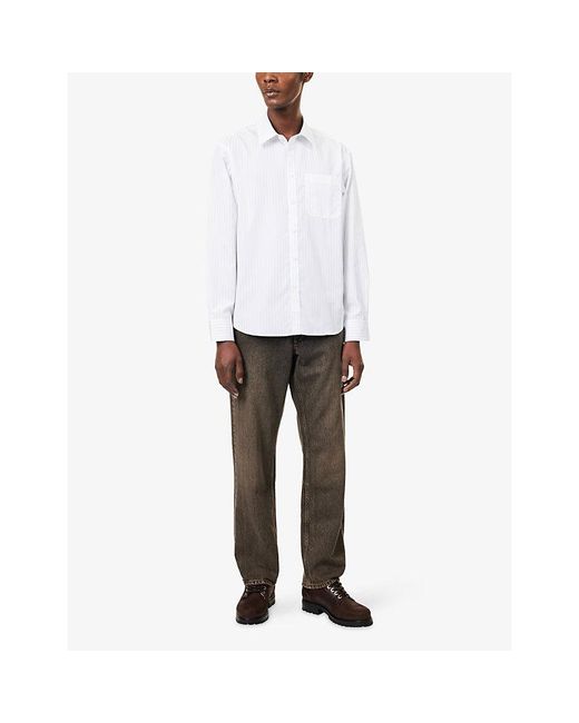 Rag & Bone White Relaxed Fit Cotton-Poplin Shirt for men