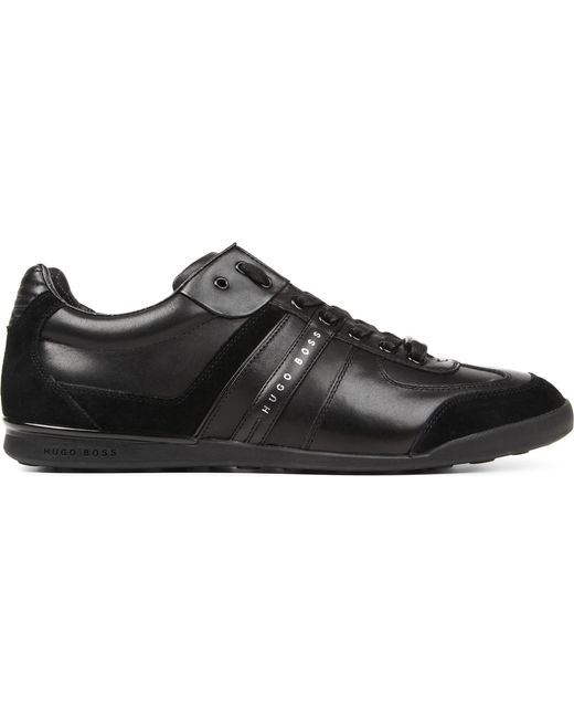 hugo boss aki leather trainer