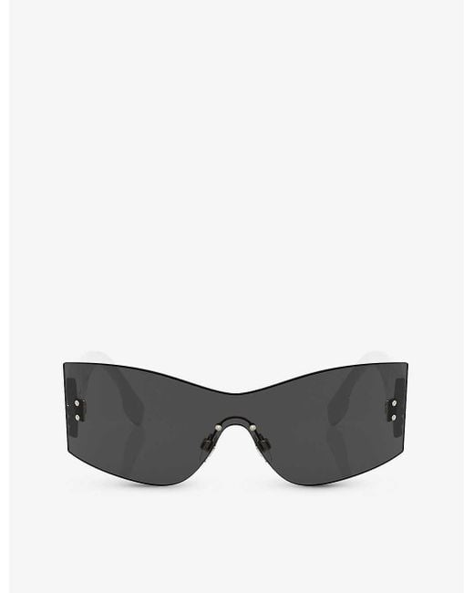 Burberry Gray Be3137 Bella Rectangle-frame Metal Sunglasses