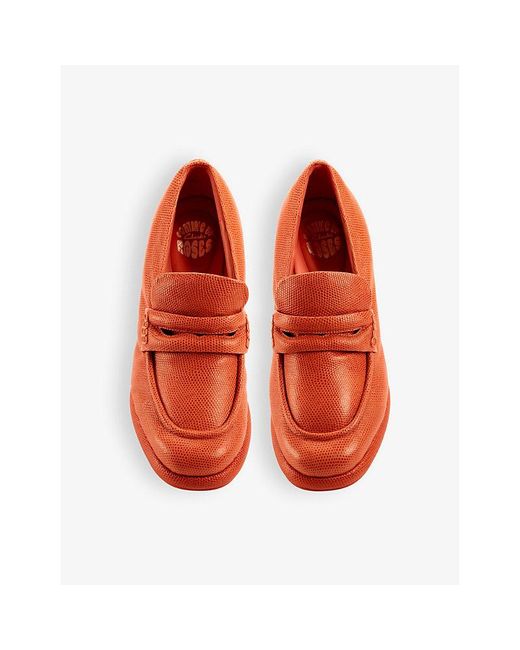 Clarks X Martine Rose Red Martine Rose X Clarks Loafer 1 Leather-Blend Heeled Loafers