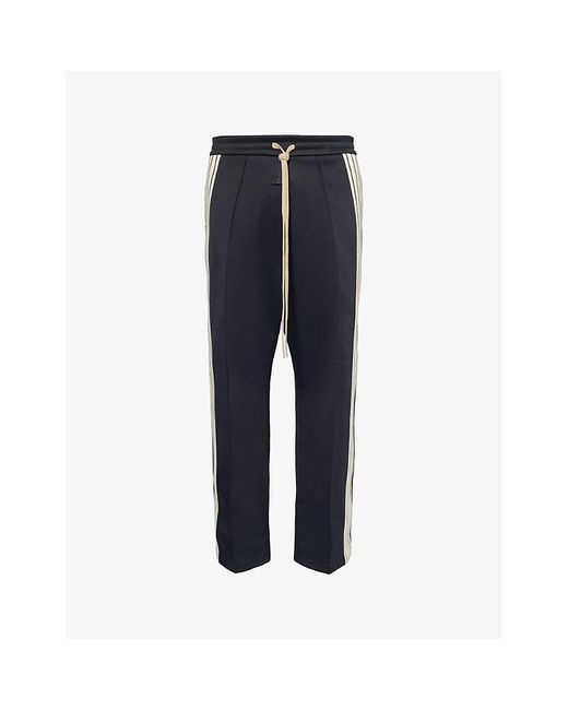 Fear Of God Blue Contrast-panel Relaxed-fit Woven jogging Bottoms for men