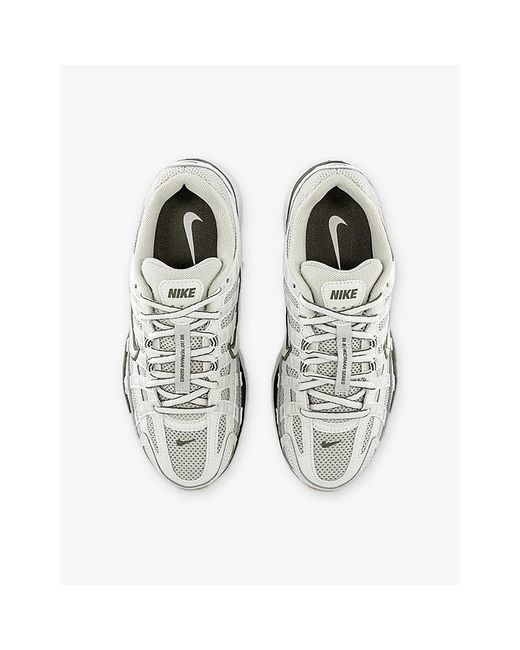 Nike White P-6000 Leather And Mesh Trainers for men