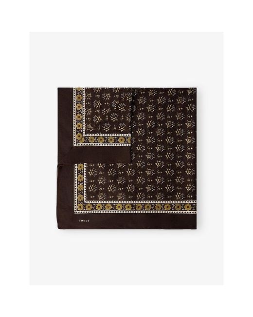 Soeur Black Classique Cotton-Voile Scarf
