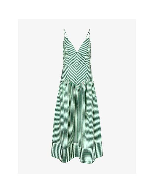 green eras tour dress Farm Rio Women's Floral Cascade Midi Dress