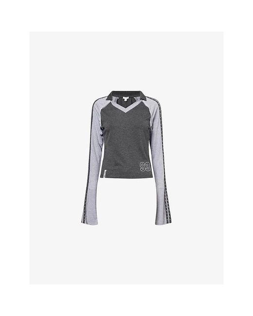Jaded London Black Baby T Studded Footbal Woven T-Shirt