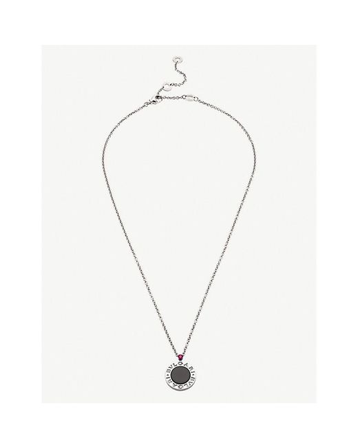 BVLGARI Metallic Save The Children Sterling- Ruby And Onyx Necklace
