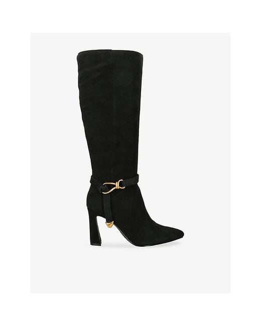 Steve Madden Black Sirrens Suede Boots