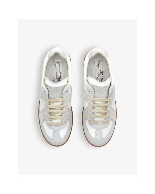 Maison Margiela White Replica Leather Low-Top Trainers