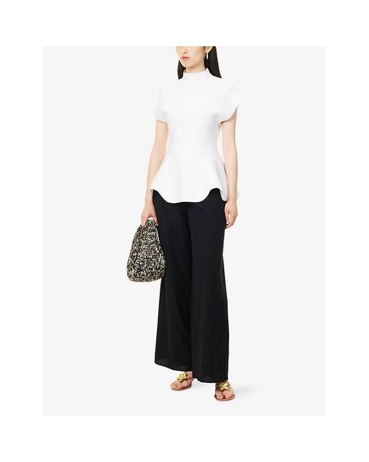 Sir Blue Beatrice Pintuck Cotton Trousers