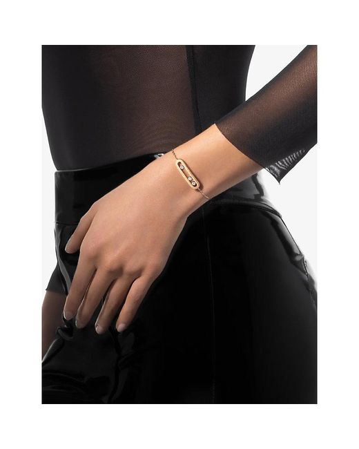 Messika White Move Classique Ciselé 18Ct And 0.20Ct Diamond Bracelet