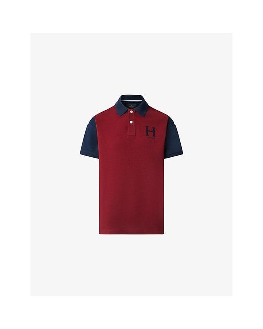 Hackett Red Heritage Essential Classic-Fit Cotton-Piqué Polo Shirt for men