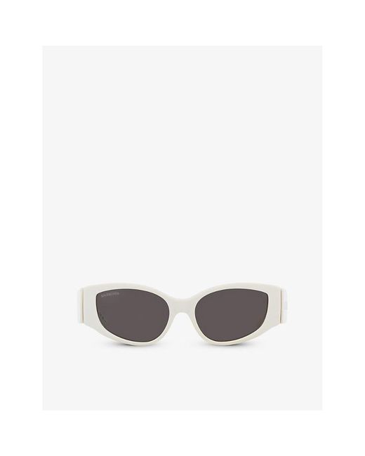 Balenciaga Gray Bb0258s Cat-eye Acetate Sunglasses