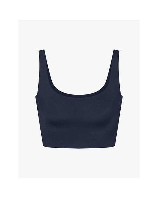 NikeSKIMS Blue Shine Scoop-Neck Bra Top