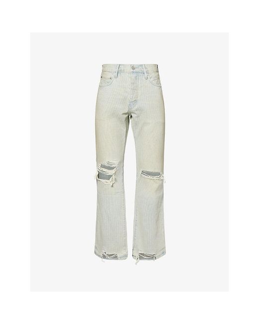 Purple Brand Gray Hickory Bootcut Denim Jeans for men