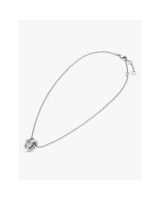 BVLGARI White B.Zero1 18Ct- And 0.14Ct Brilliant-Cut Diamond Pendant Necklace