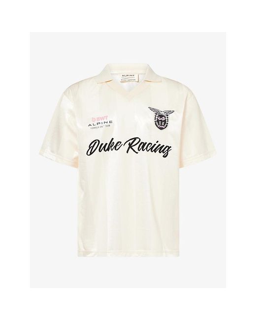 Duke & Dexter White Alpine Formula One Team Sports Jersey Top for men