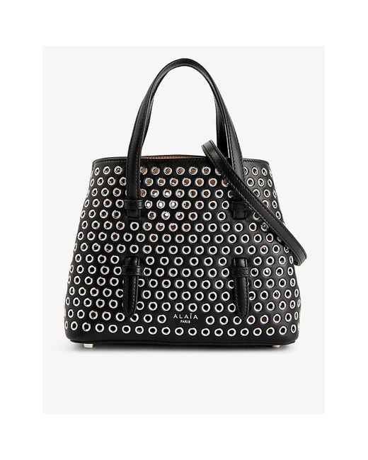 Alaïa Black Mina Studded Leather Top-handle Bag