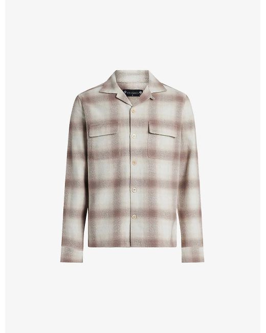 AllSaints Multicolor Knoll Checked Relaxed-fit Organic-cotton Shirt for men