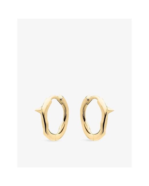Shaun Leane Metallic Rose Thorn Mini 18Ct Hoop Earrings