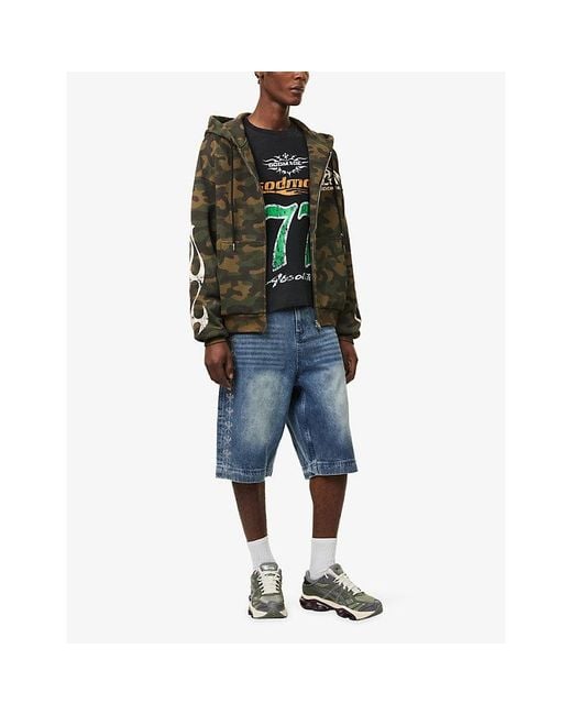 GODMADE Green Military Cotton Hoodie for men