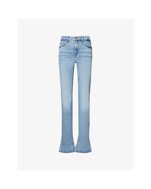 GOOD AMERICAN Blue Good Curve Flared-leg Mid-rise Denim-blend Jeans