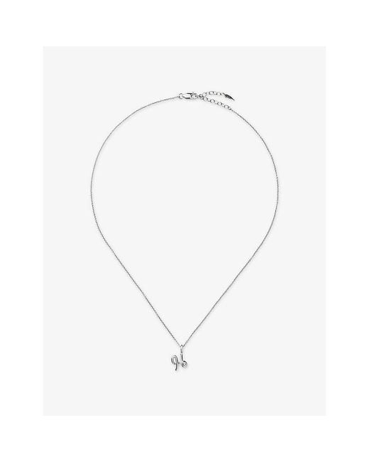 Missoma Metallic Curly Molten Mini Initial H-Plated Sterling- Necklace