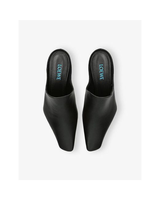 Loewe Black Emily 45 Leather Heeled Mules
