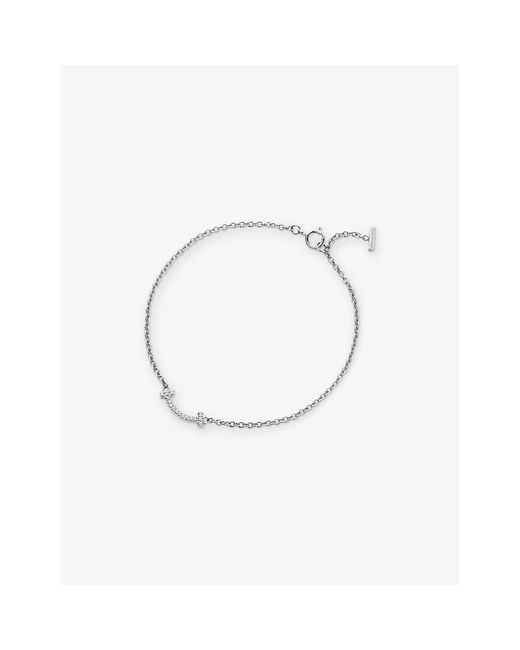 Tiffany & Co White Tiffany T Smile 18Ct- And Diamond Bracelet