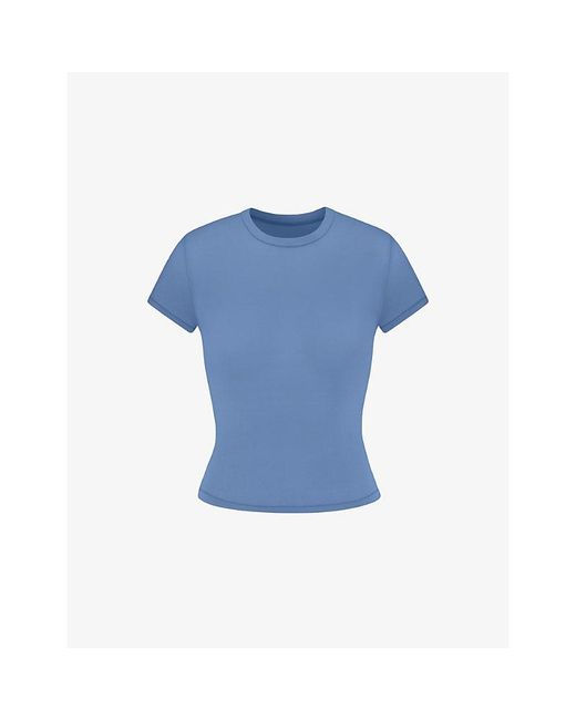 Skims Blue Fits Everybody Short-Sleeve Jersey T-Shirt