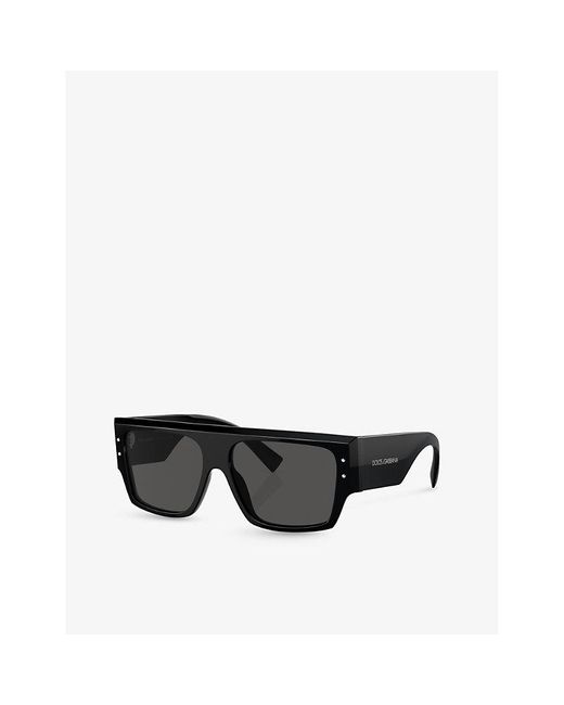 Dolce & Gabbana Black Dg4459 Square-frame Acetate Sunglasses