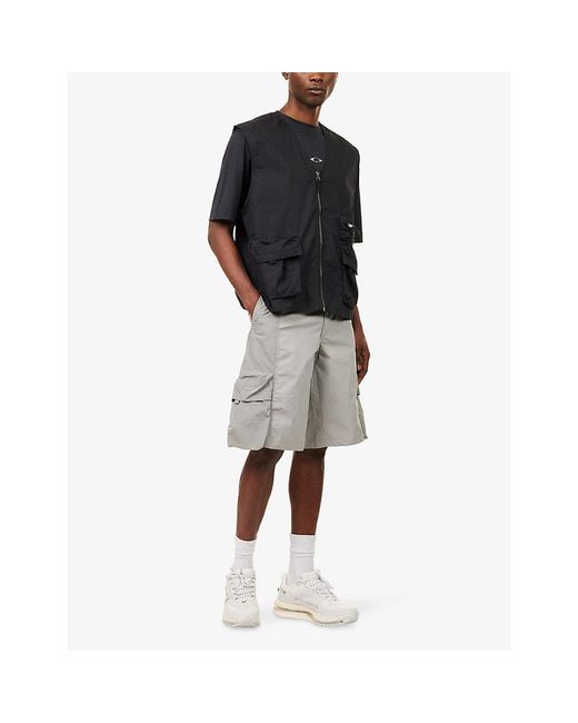 Oakley Black Echo Rise Cotton-Blend Gilet for men
