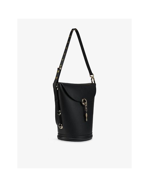 Christian Louboutin Black Flo Large Leather Bucket Bag