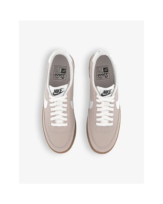 Nike White Killshot Brand-embellished Suede And Mesh Low-top Trainers