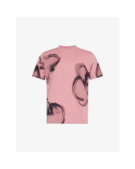 Paul Smith Pink Orchid Graphic-print Cotton-jersey T-shirt X for men