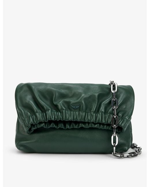 Zadig & Voltaire Green Rockyssime Leather Cross-body Bag