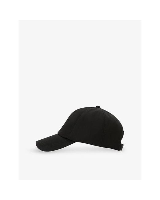 Reiss Black Emery Branded Woven Cap for men