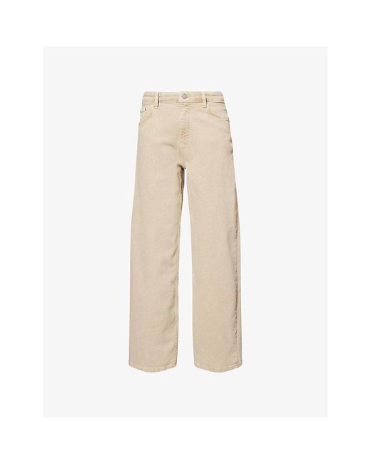 Represent Natural Brand-Patch Balloon-Leg Mid-Rise Denim Jeans