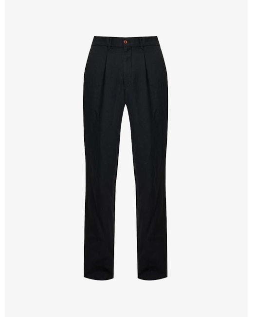 Comme des Garçons Black Mirrored Straight-leg Mid-rise Woven Trousers X for men