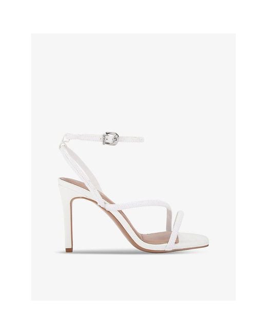 Carvela Kurt Geiger White Paparazzi Jewel-Embellished Heeled Sandals