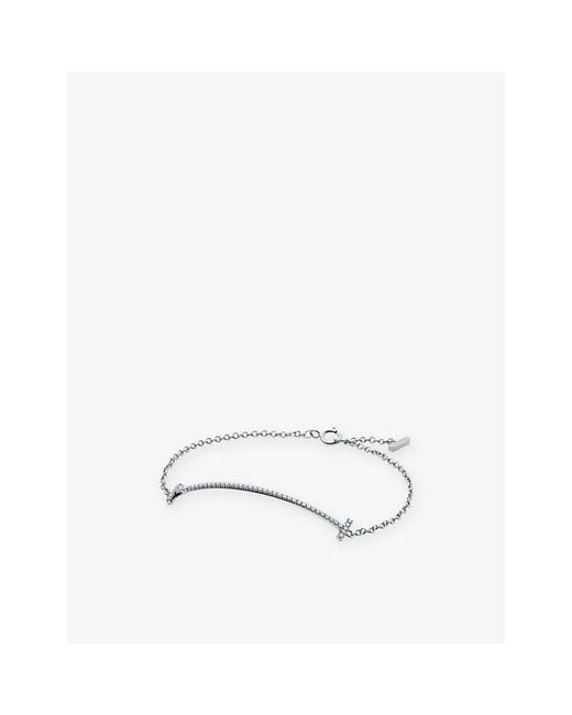 Tiffany & Co White Tiffany T Smile 18Ct- And Diamond Bracelet