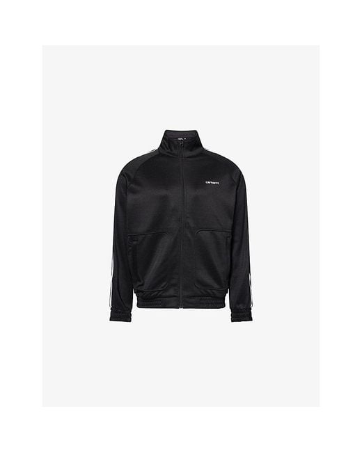 Carhartt Black Bolar Striped Woven Track Jacket for men
