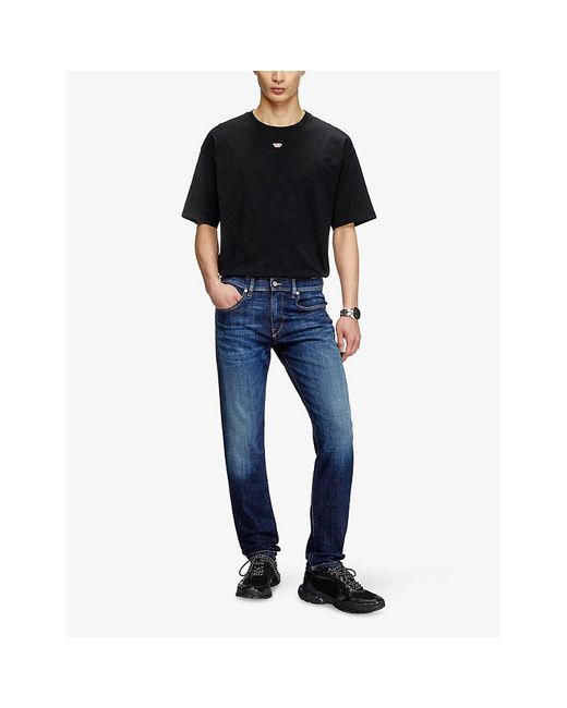 DIESEL Blue 2019 D-Strukt 09L61 Slim-Fit Denim Jeans for men