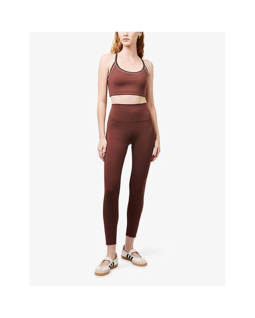 Varley Red Freesoft Piped 25In Workout Leggings