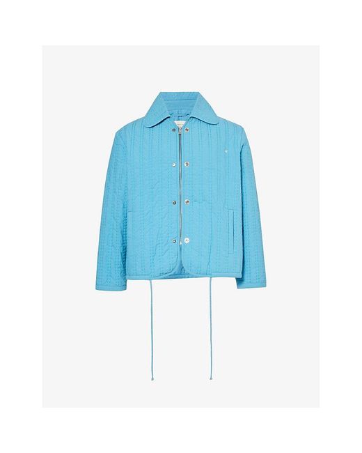 Craig Green Blue Popper-embellished Quilted Cotton Jacket for men