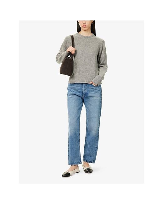 Citizens of Humanity Blue Delfina Straight-Leg Denim Jeans