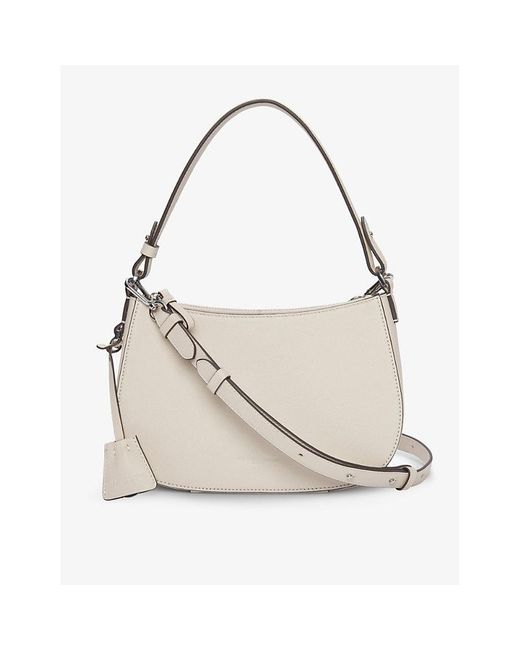 The White Company Natural The Company Adjustable And Removeable-Strap Leather Crossbody Bag