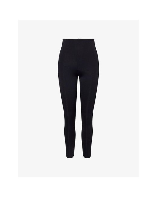 Commando Blue Neoprene Stretch-Woven Leggings